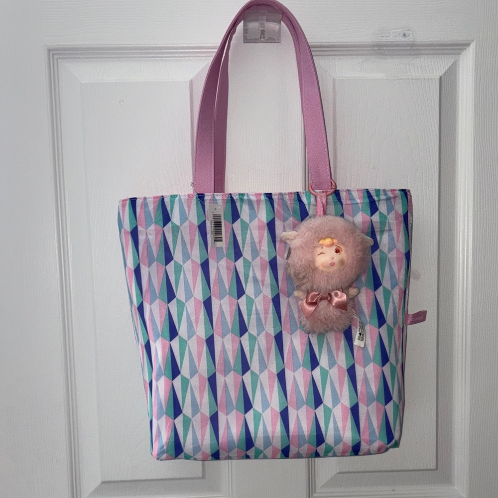 Chic Pastel Geometric Tote Bag